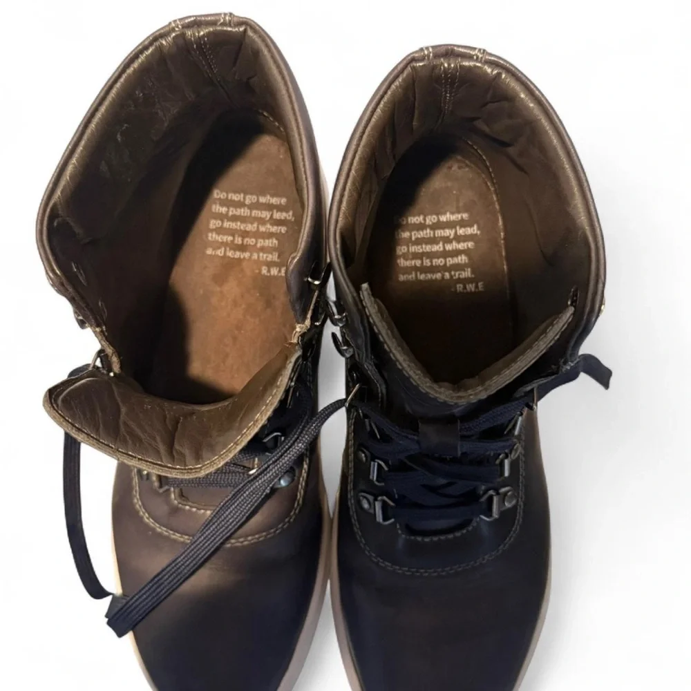Helm Navy Leather “The Charlie” Ankle High Boots Sz 8.5M